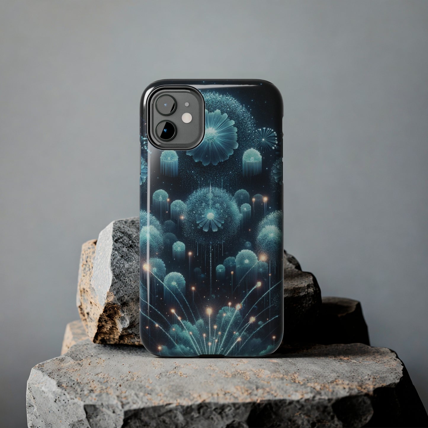 ToughDrop Apple iPhone Case Ft. Blue Dot New Year Fireworks