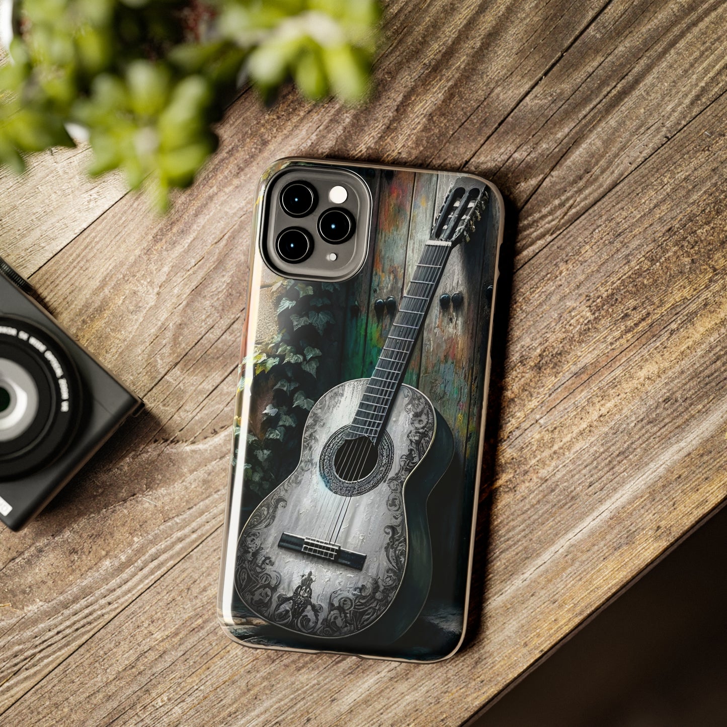 ToughDrop Apple iPhone Case Ft. Greyscale Guitar