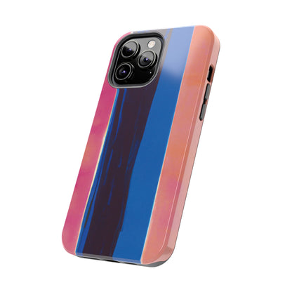 Strong Apple iPhone Case Ft. Minimal Blue Pink