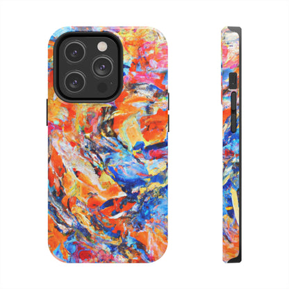 Tough Apple iPhone Case Ft. Abstract Blue and Orange