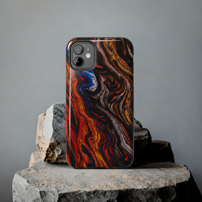 Tough Apple iPhone Case Ft. Abstract Petrified Wood