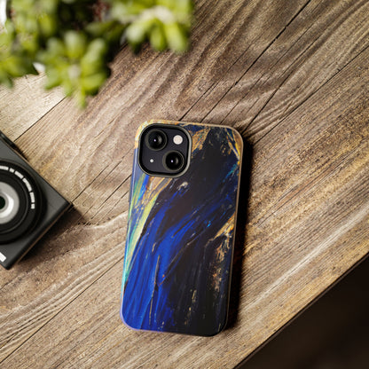 Tough Case-Mate iPhone Case Ft. Acrylic Blue Gold