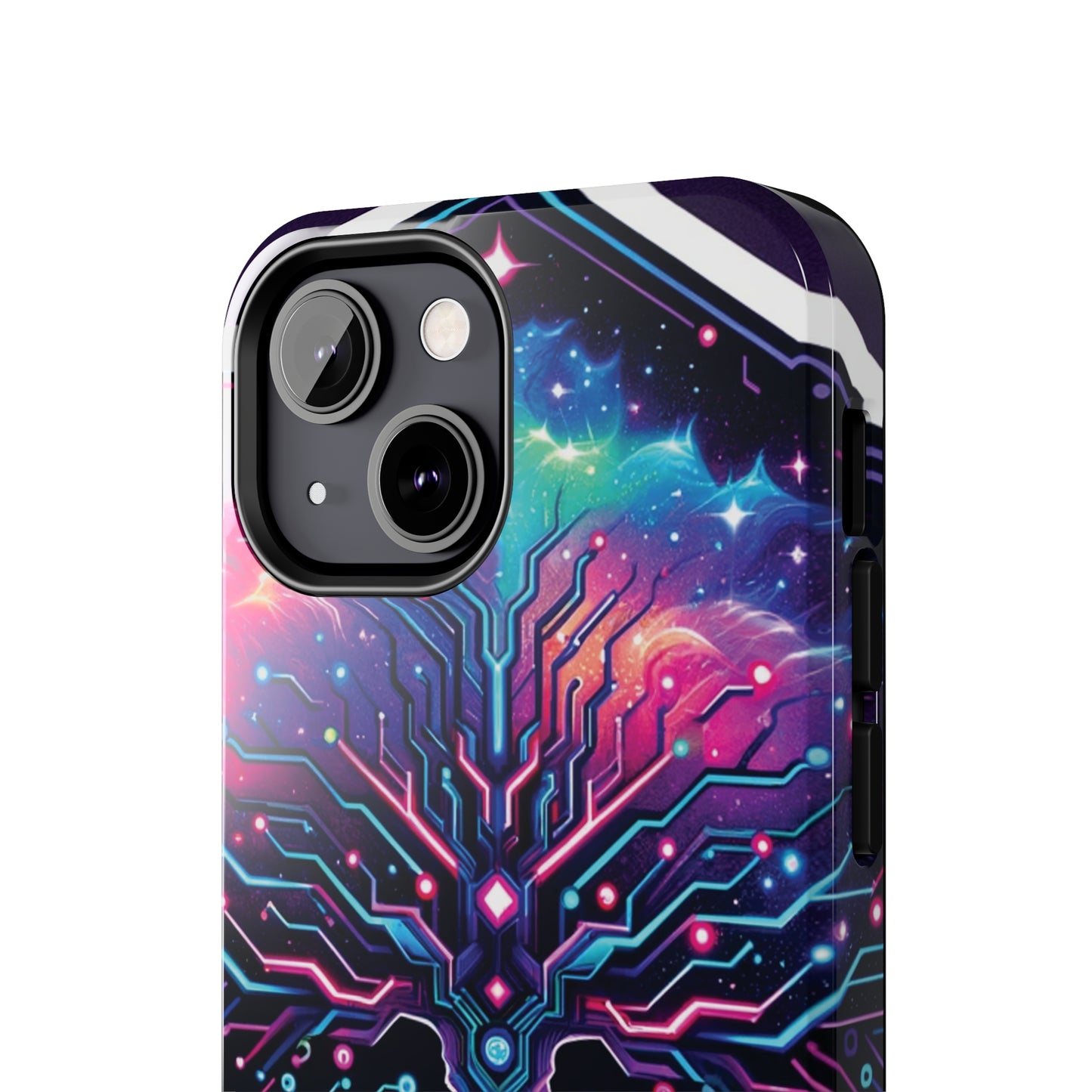 ToughDrop Apple iPhone Case Ft. Cyberpunk Nebula Tree