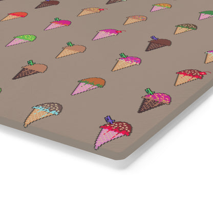 Non-Slip Glass Cutting Board Featuring Pixel Cones