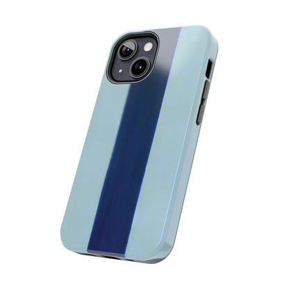 Strong Apple iPhone Case Ft. Minimal Blue Stripe