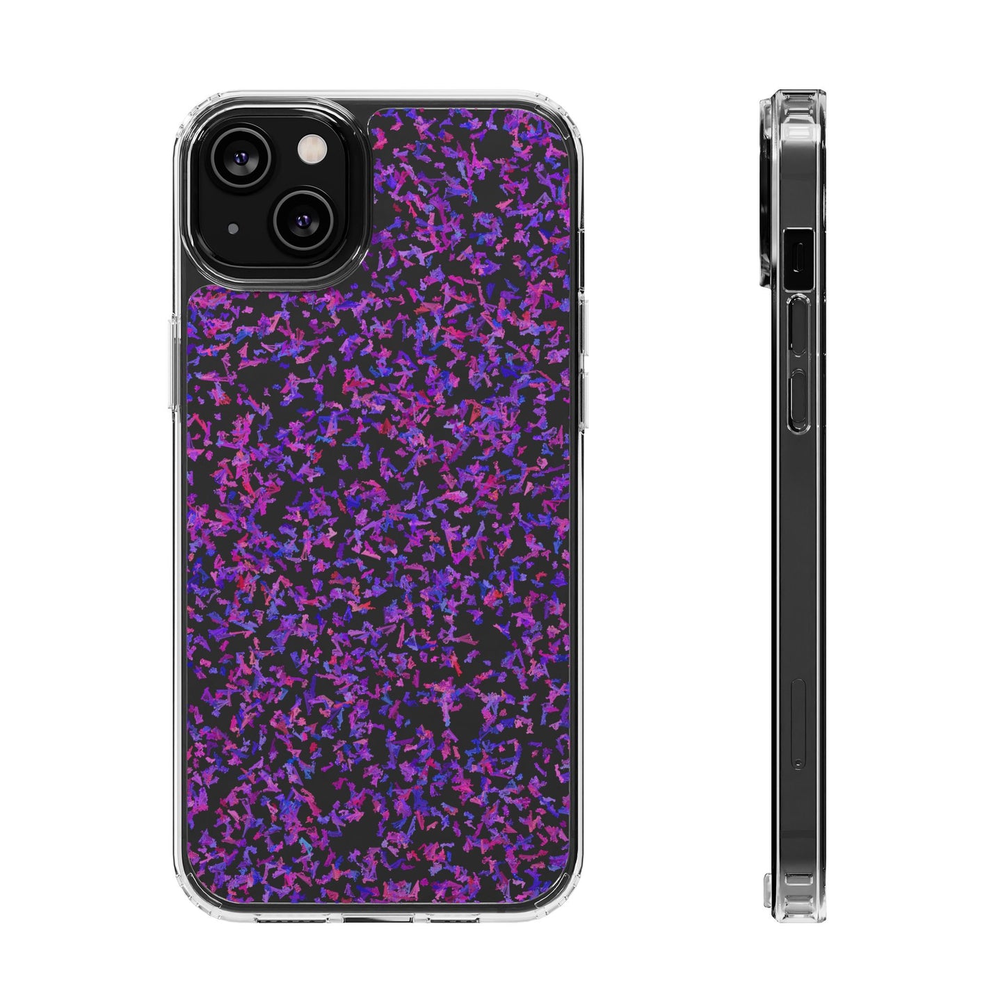 Clear iPhone and Android Cases Ft. Purple Leaves