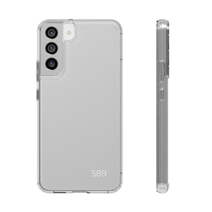 Clear iPhone 11-14 and Samsung S21-S22 Hard Plastic Phone Cases by 589 Designs