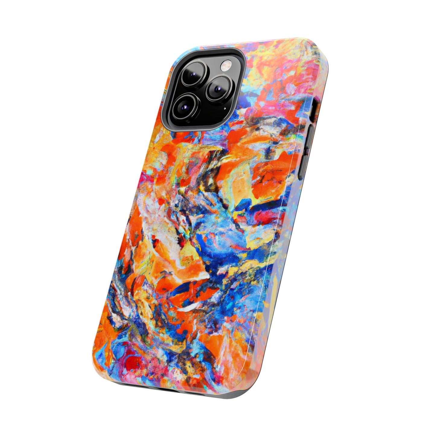 Tough Apple iPhone Case Ft. Abstract Blue and Orange