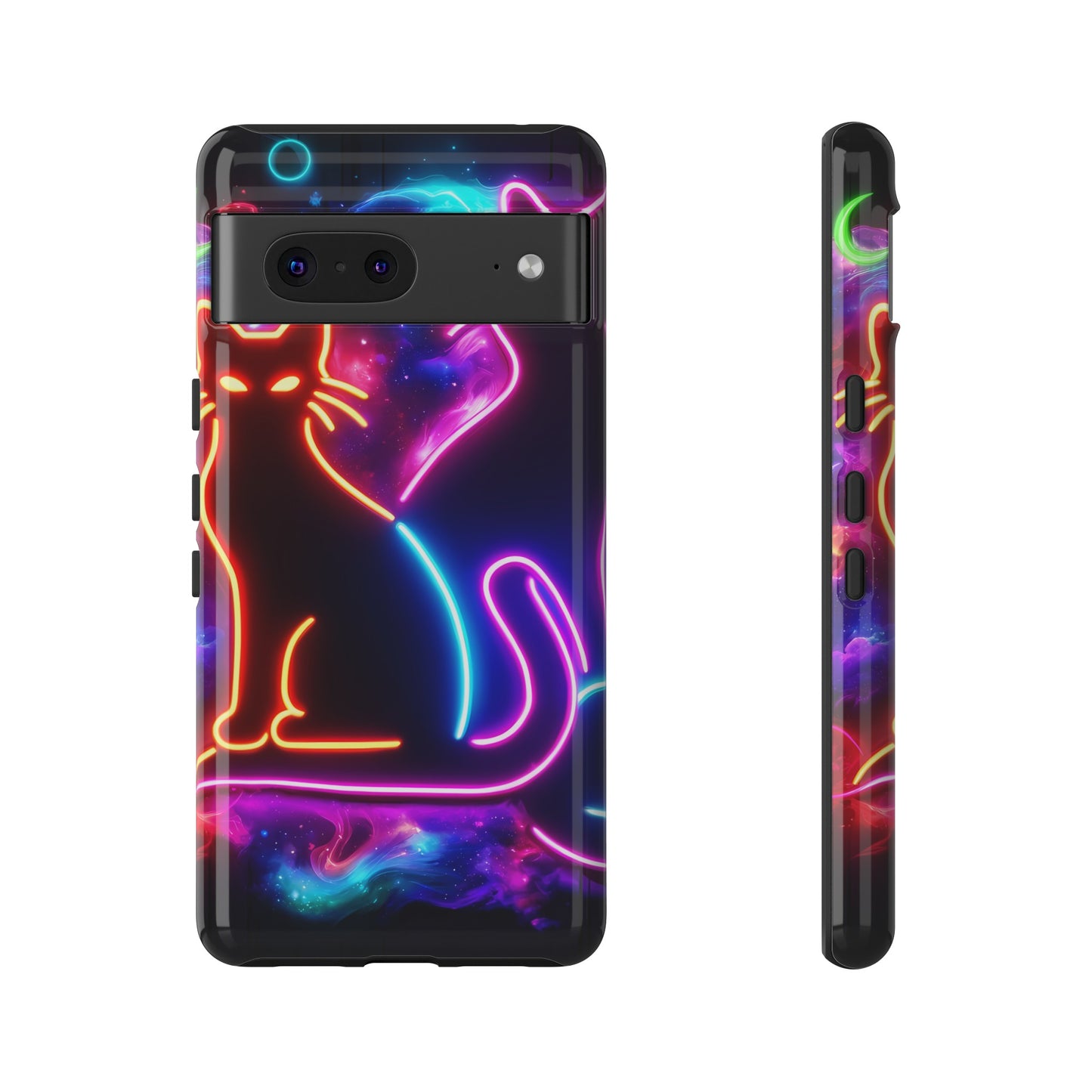 Tough Phone Case Ft. Neon Cats