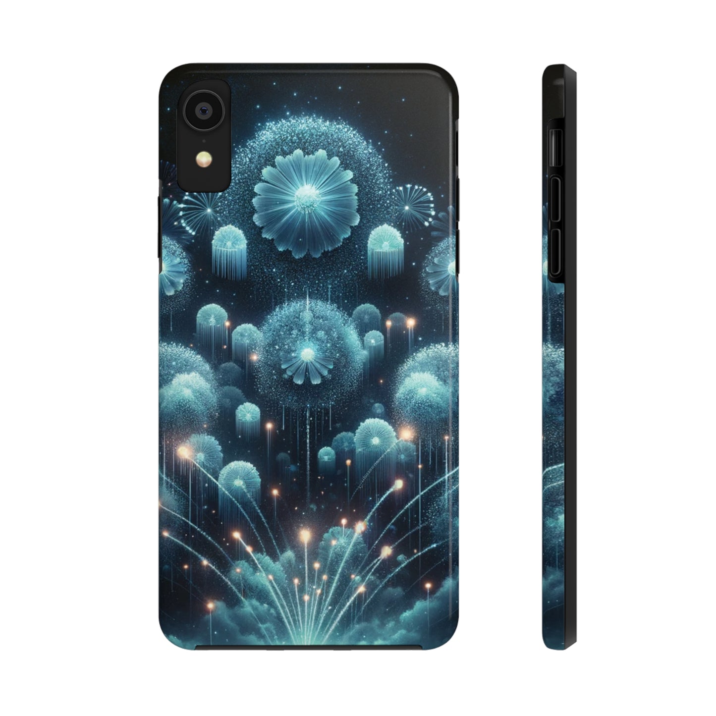 ToughDrop Apple iPhone Case Ft. Blue Dot New Year Fireworks