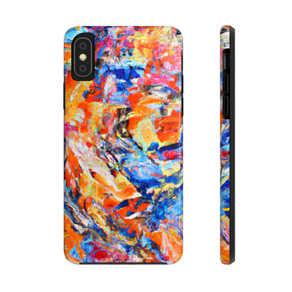 Tough Apple iPhone Case Ft. Abstract Blue and Orange