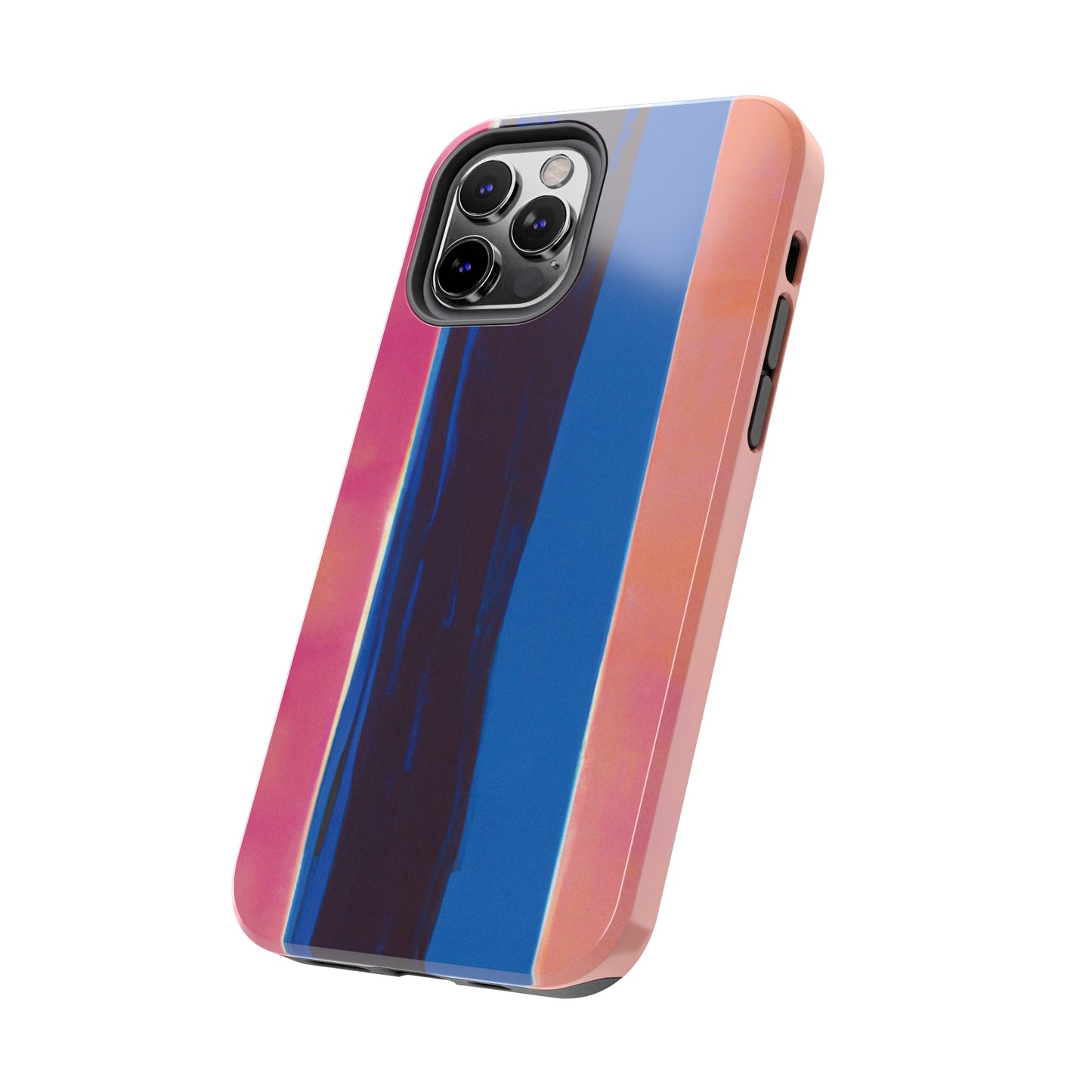 Strong Apple iPhone Case Ft. Minimal Blue Pink