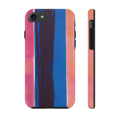 Strong Apple iPhone Case Ft. Minimal Blue Pink