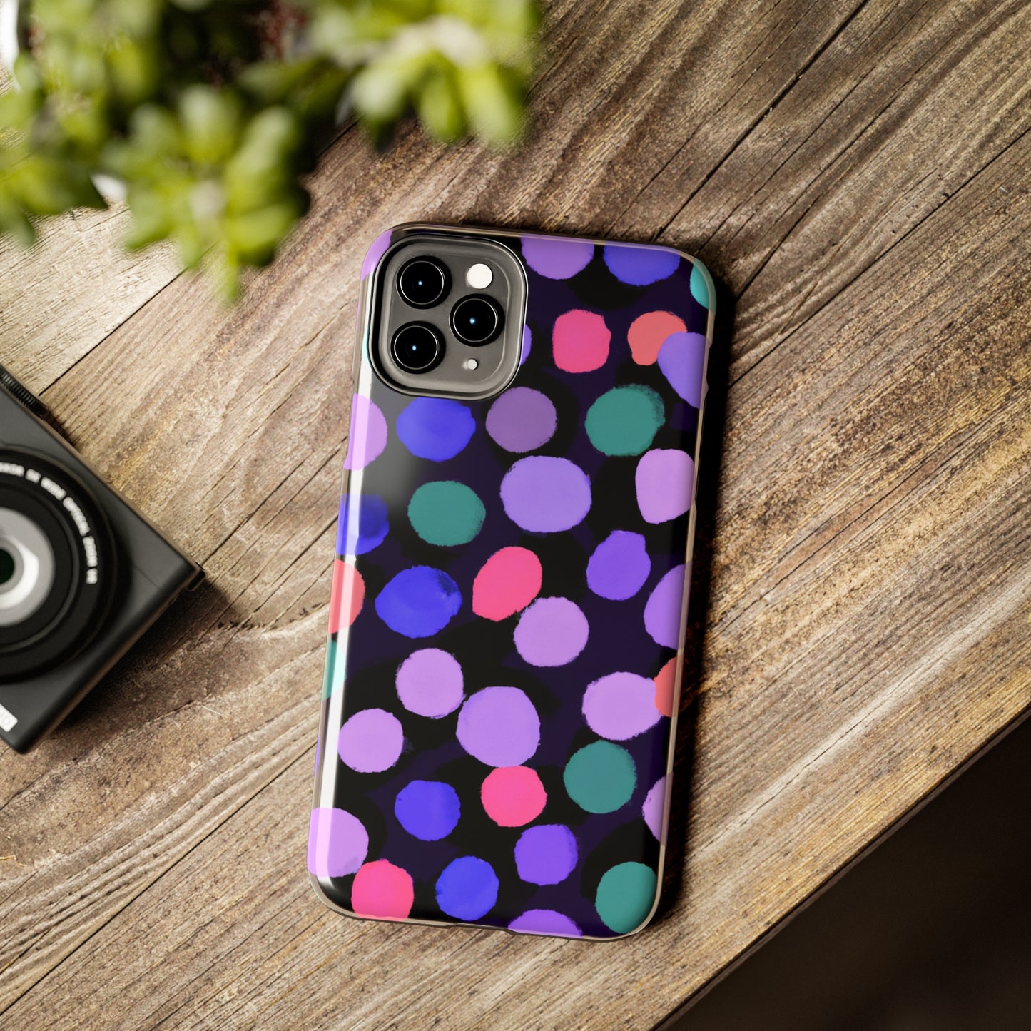 Tough Case-Mate iPhone Case Ft. Purple Dots