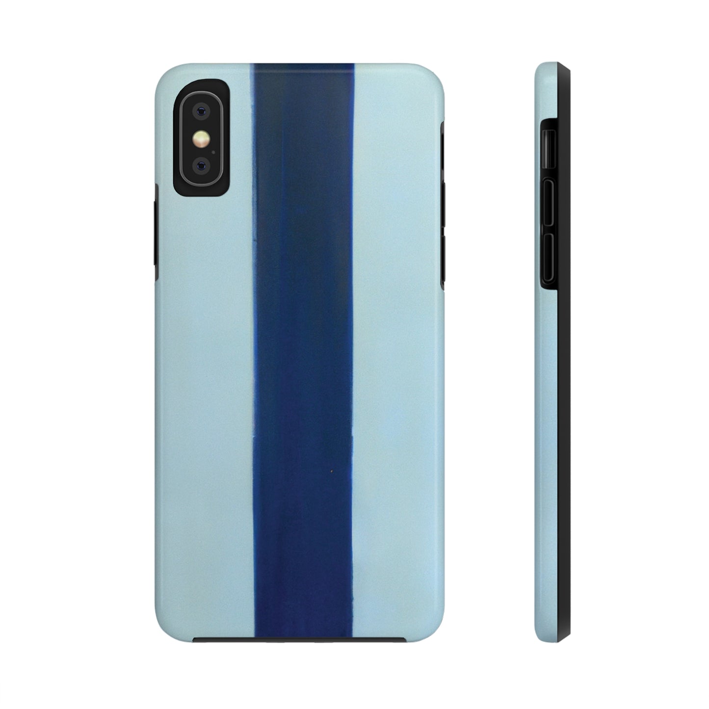 Strong Apple iPhone Case Ft. Minimal Blue Stripe