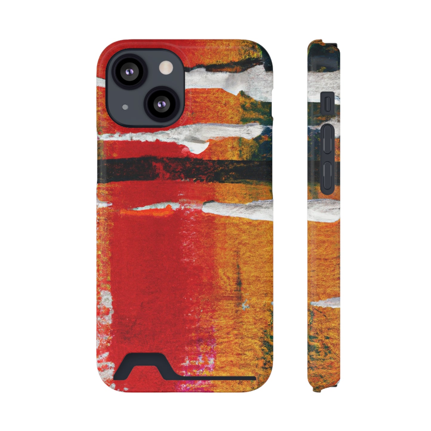 iPhone 13 and Samsung S21, S22 Cases with Card Holder Ft. Abstract New Mexico Desert