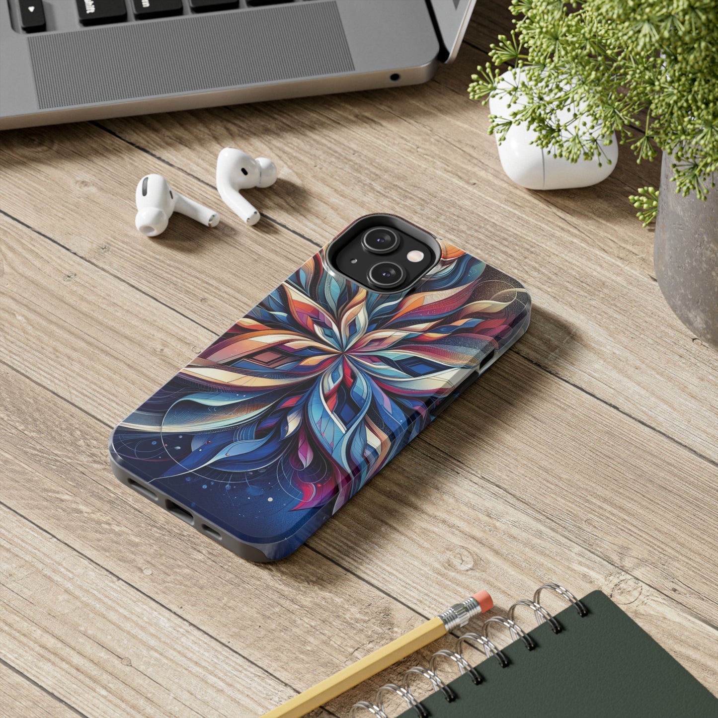 ToughDrop Apple iPhone Case Ft. Abstract Snowflake