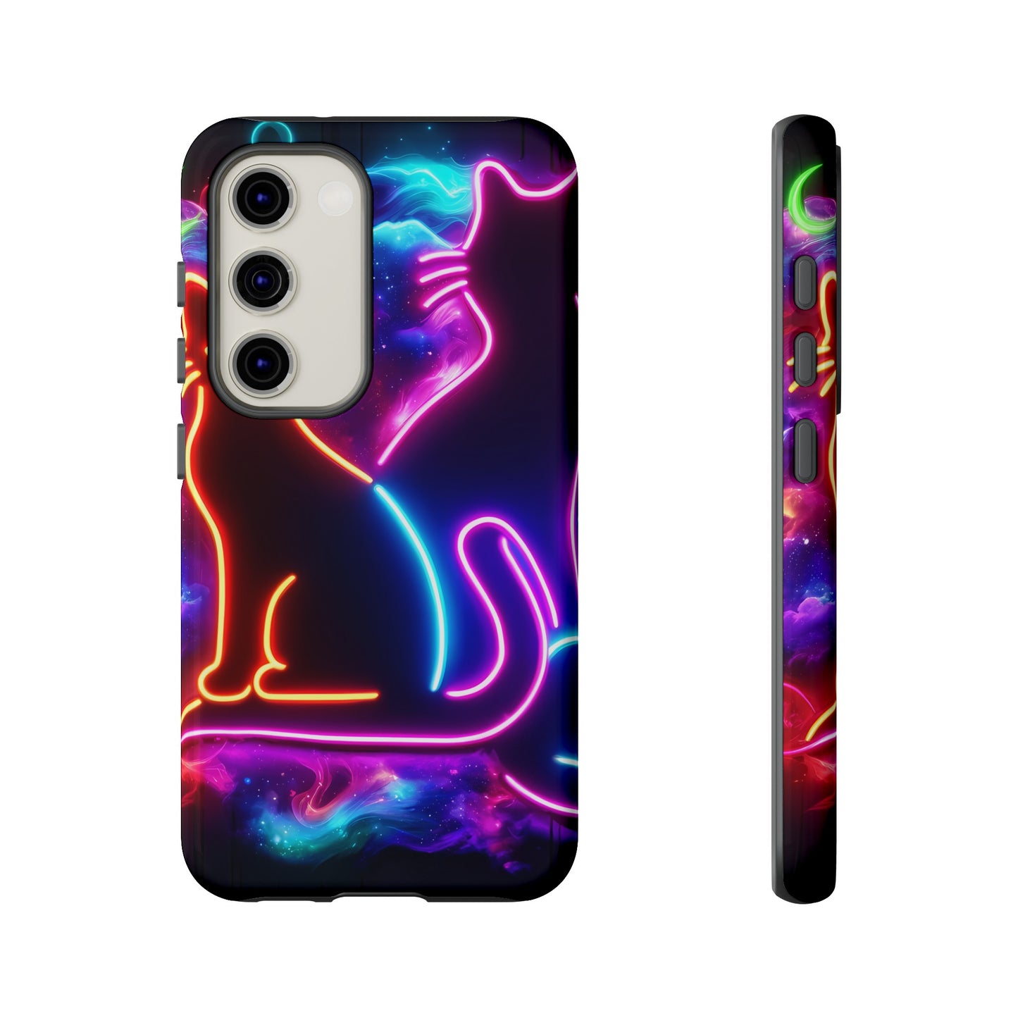 Tough Phone Case Ft. Neon Cats