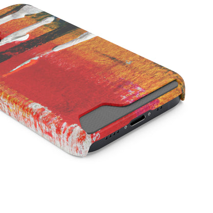 iPhone 13 and Samsung S21, S22 Cases with Card Holder Ft. Abstract New Mexico Desert