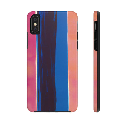 Strong Apple iPhone Case Ft. Minimal Blue Pink