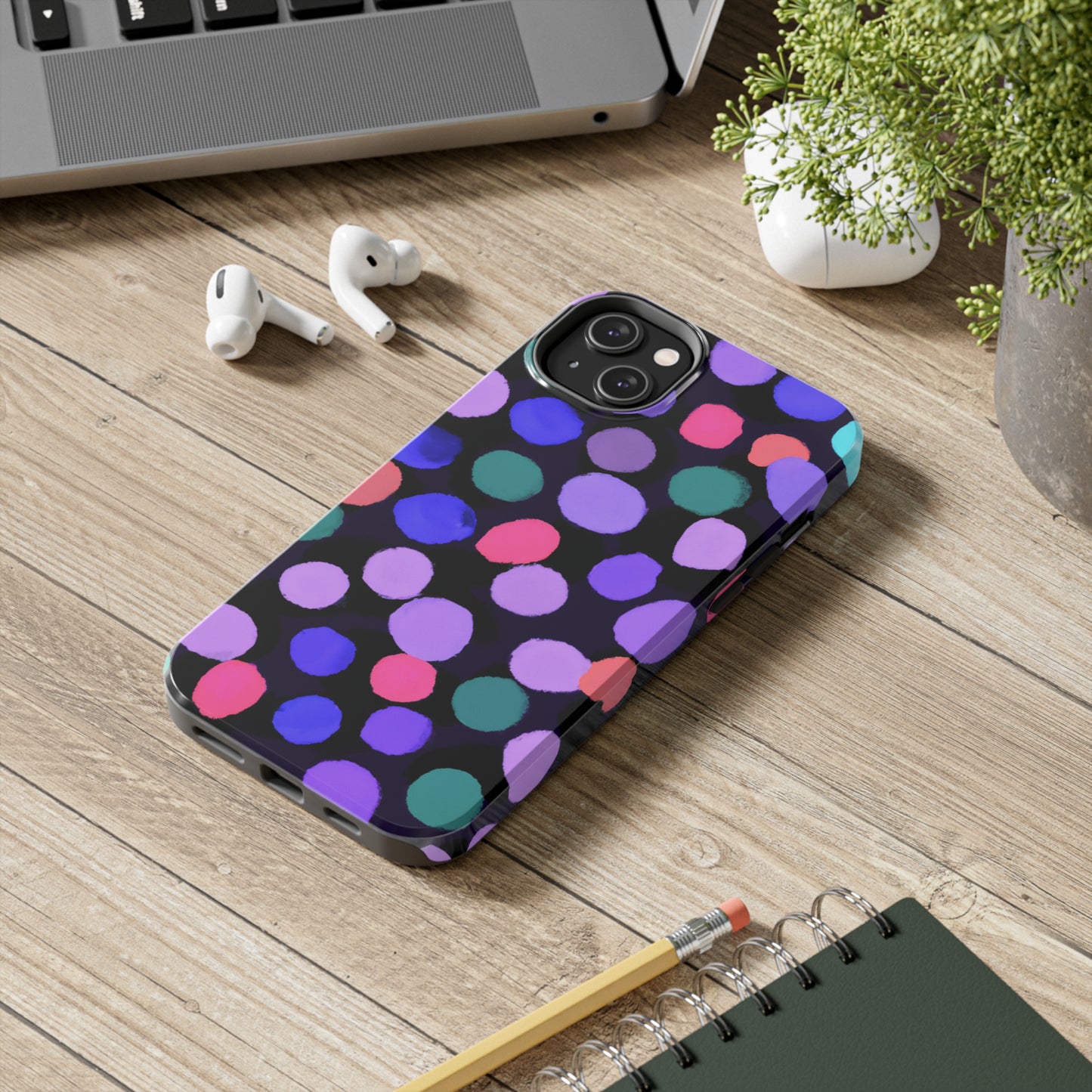 Tough Case-Mate iPhone Case Ft. Purple Dots