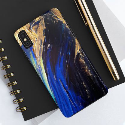 Tough Case-Mate iPhone Case Ft. Acrylic Blue Gold