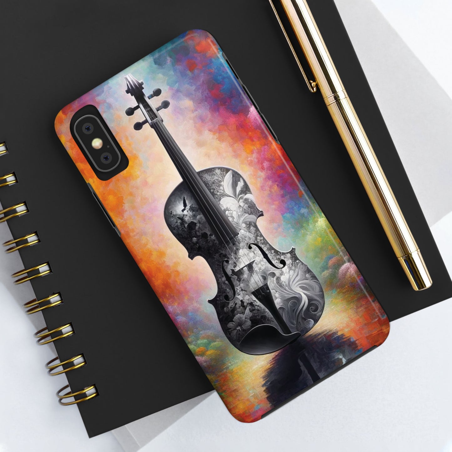 ToughDrop Apple iPhone Case Ft. Greyscale Violin