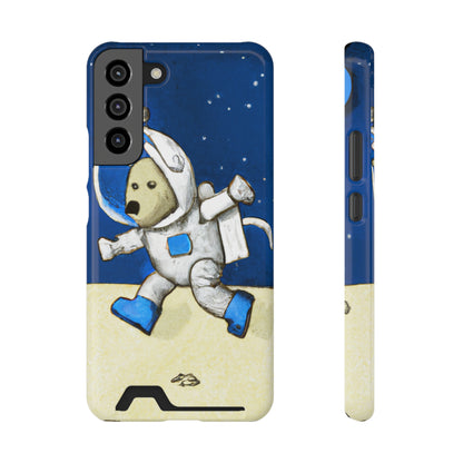 iPhone 13 and Samsung S21, S22 Cases with Card Holder Ft. Moon Doge