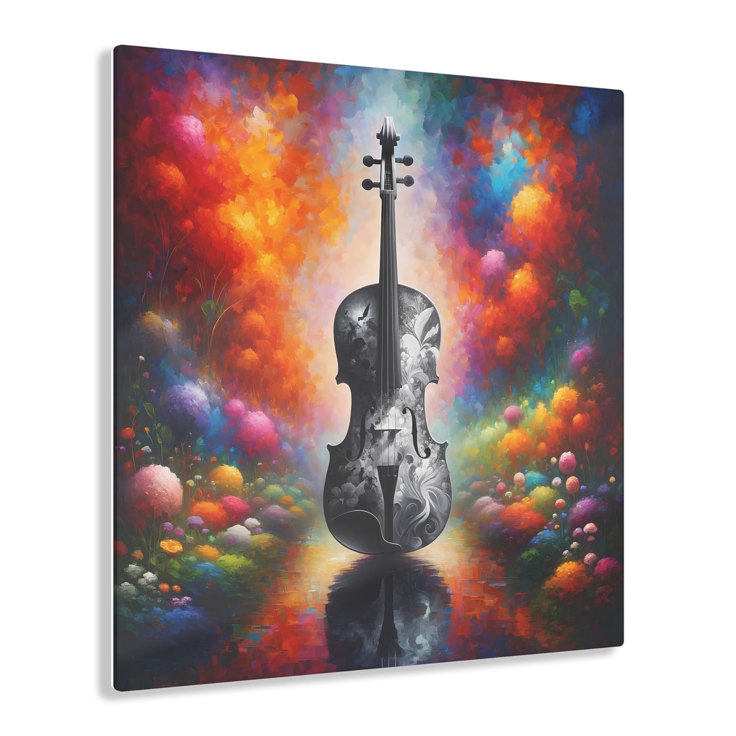 Wall Acrylic: Greyscale Violin