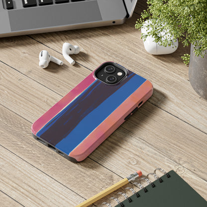 Strong Apple iPhone Case Ft. Minimal Blue Pink