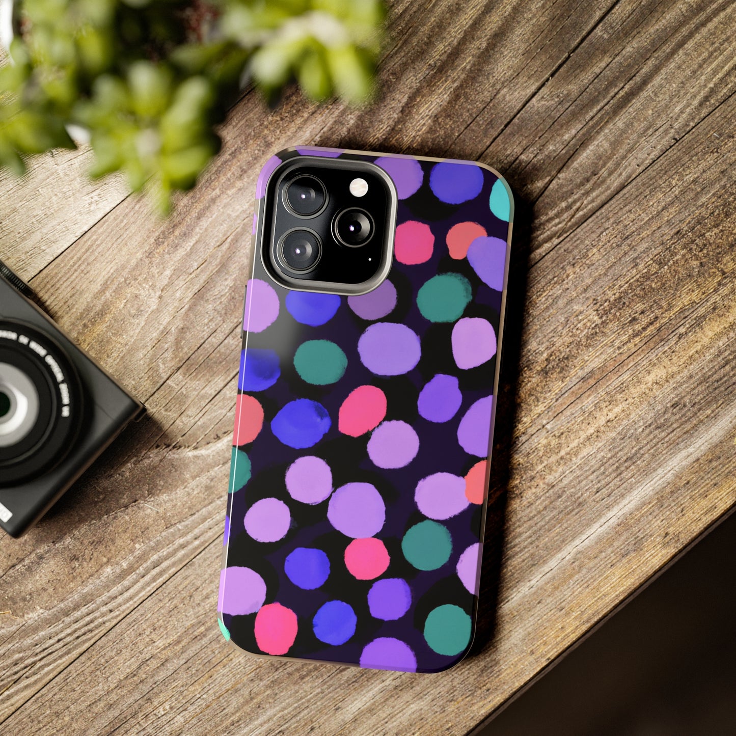 Tough Case-Mate iPhone Case Ft. Purple Dots