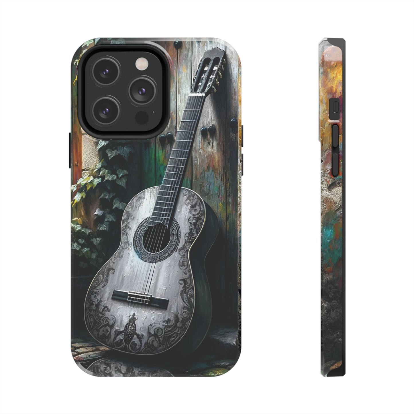 ToughDrop Apple iPhone Case Ft. Greyscale Guitar