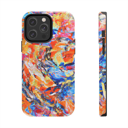 Tough Apple iPhone Case Ft. Abstract Blue and Orange