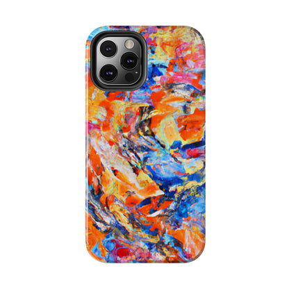 Tough Apple iPhone Case Ft. Abstract Blue and Orange