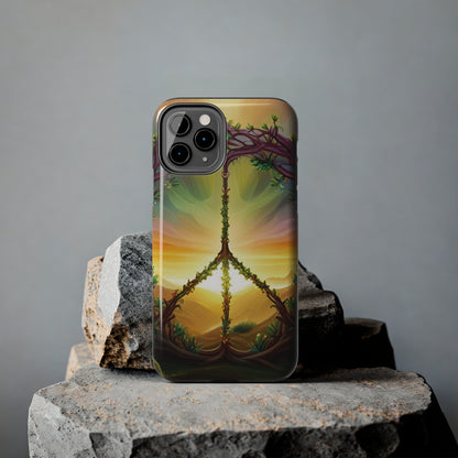 Strong Apple iPhone Case Ft. Peace Sign (Choose Peace)