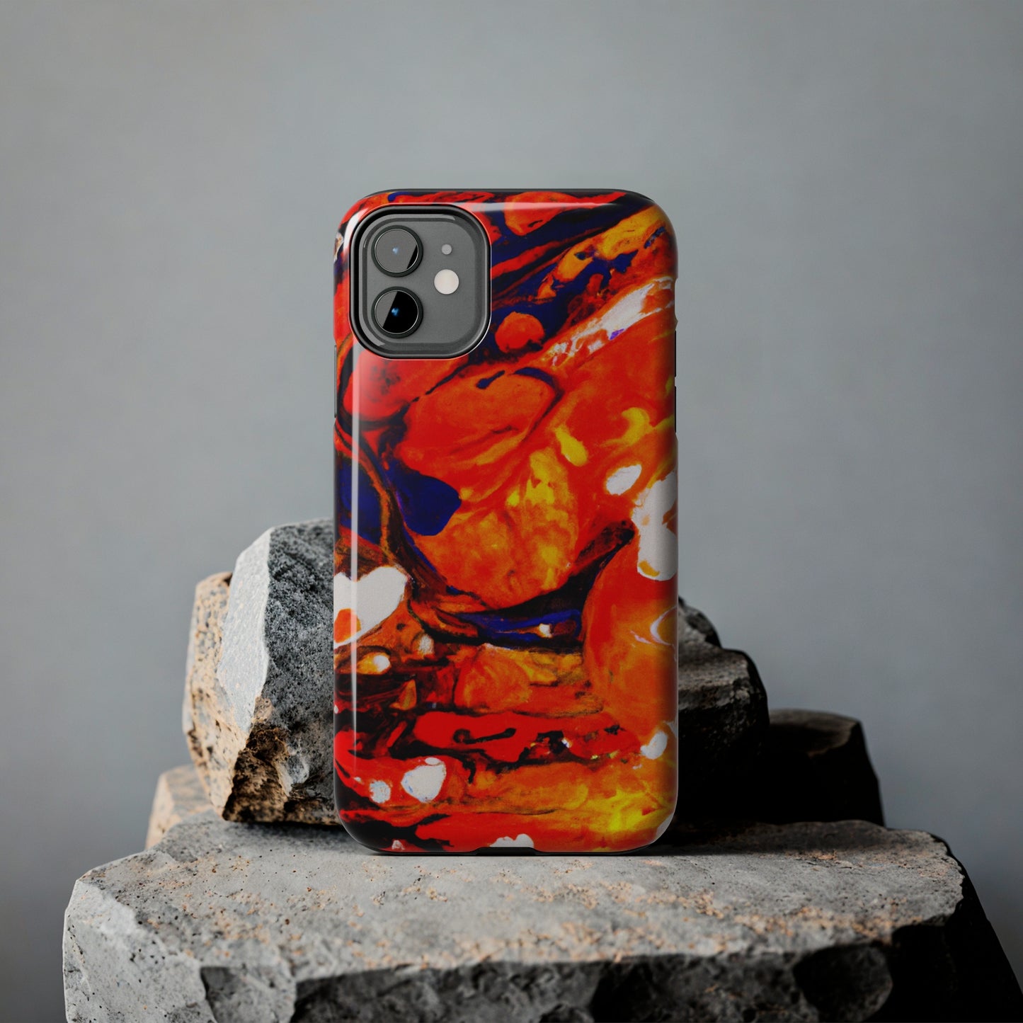 Tough Apple iPhone Cases Ft. Abstract Halloween Pumpkin