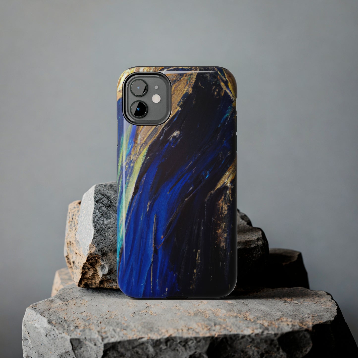 Tough Case-Mate iPhone Case Ft. Acrylic Blue Gold