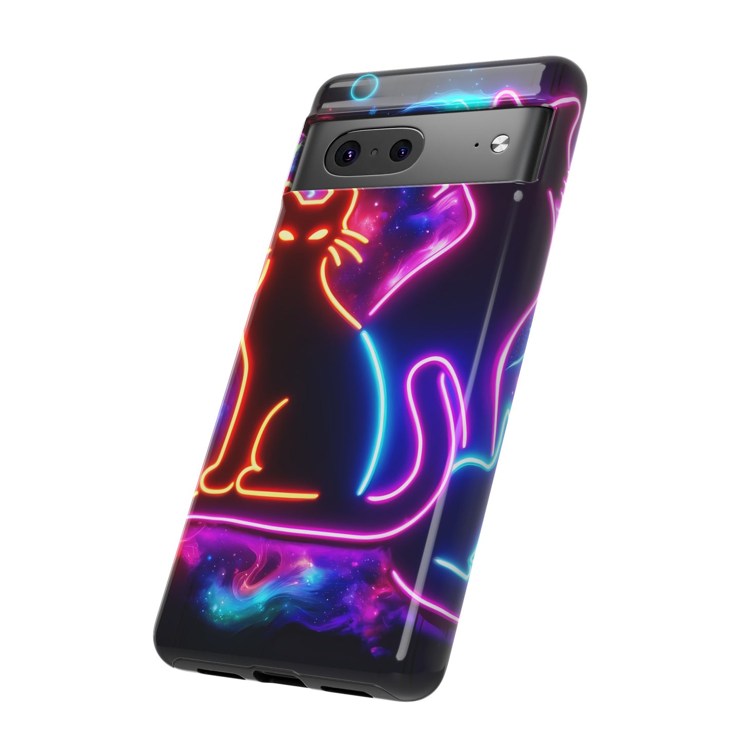 Tough Phone Case Ft. Neon Cats