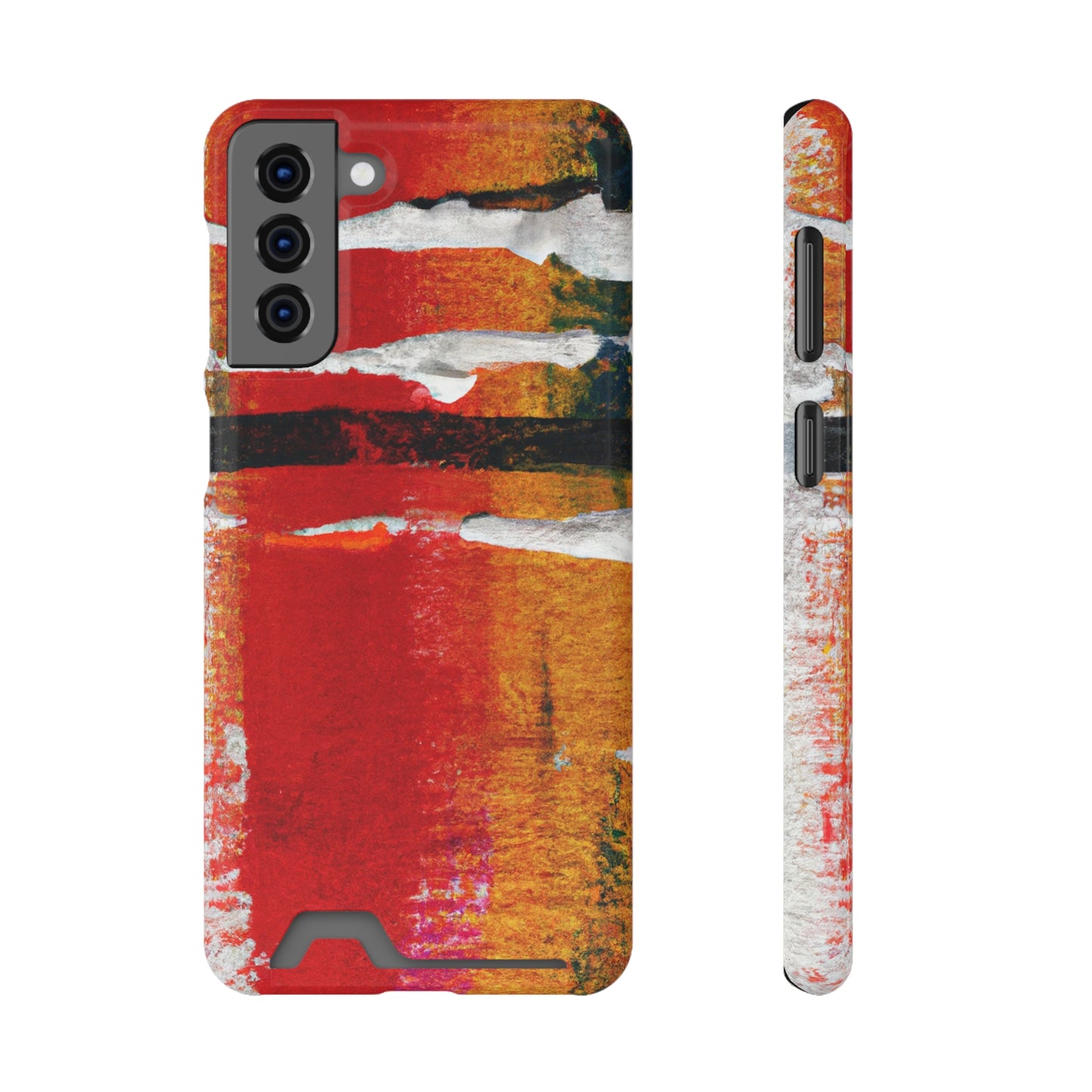 iPhone 13 and Samsung S21, S22 Cases with Card Holder Ft. Abstract New Mexico Desert