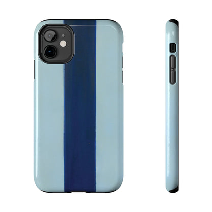 Strong Apple iPhone Case Ft. Minimal Blue Stripe