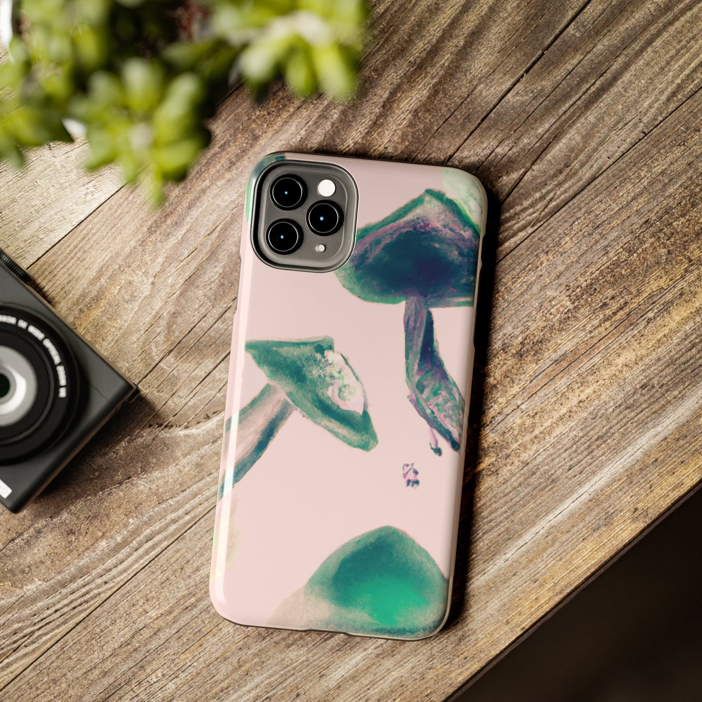 Tough Apple iPhone Cases Ft. Green Mushrooms