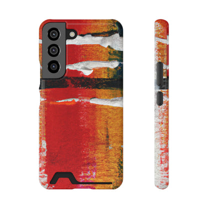 iPhone 13 and Samsung S21, S22 Cases with Card Holder Ft. Abstract New Mexico Desert