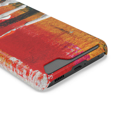 iPhone 13 and Samsung S21, S22 Cases with Card Holder Ft. Abstract New Mexico Desert