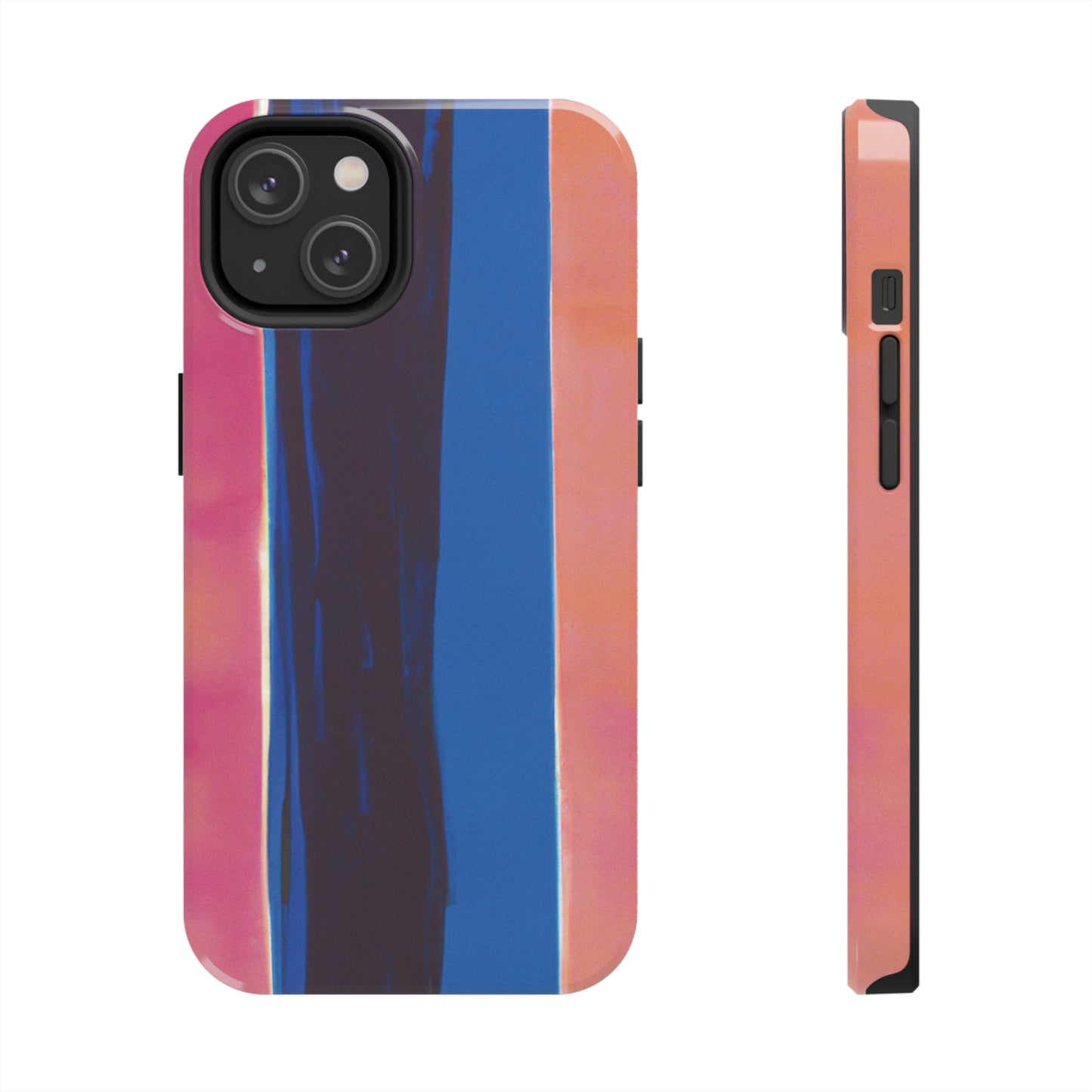 Strong Apple iPhone Case Ft. Minimal Blue Pink