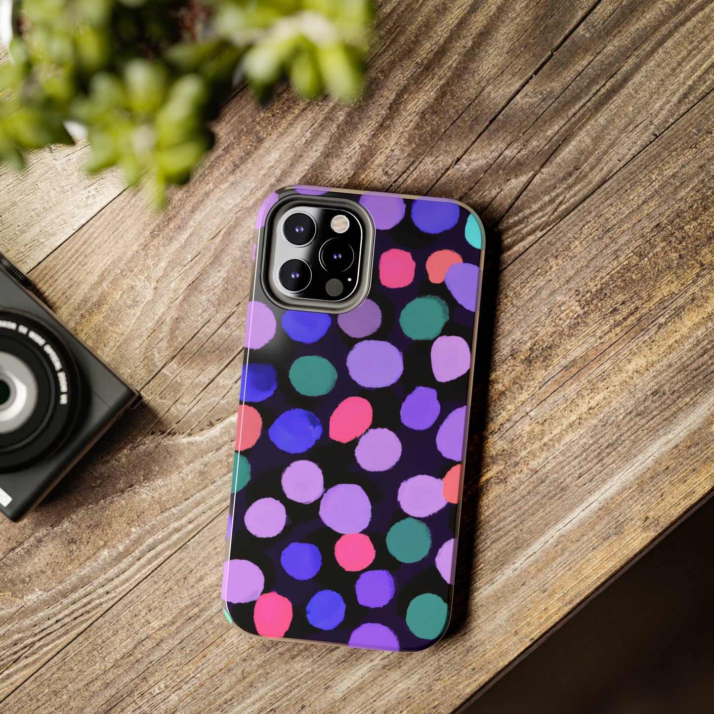 Tough Case-Mate iPhone Case Ft. Purple Dots