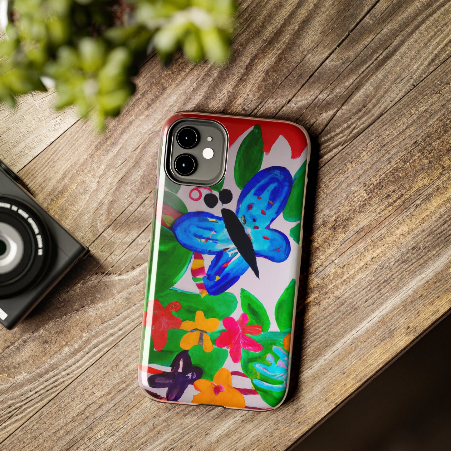 Tough Case-Mate iPhone Case Ft. Watercolor Butterfly