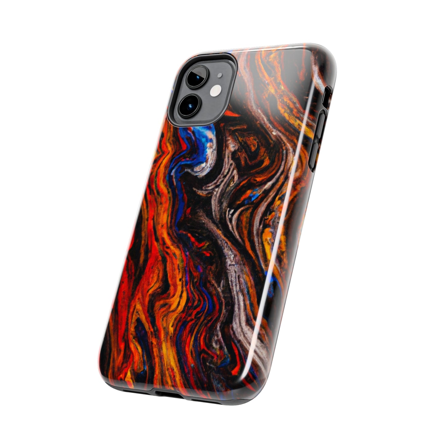 Tough Apple iPhone Case Ft. Abstract Petrified Wood