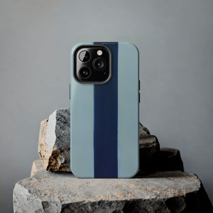 Strong Apple iPhone Case Ft. Minimal Blue Stripe