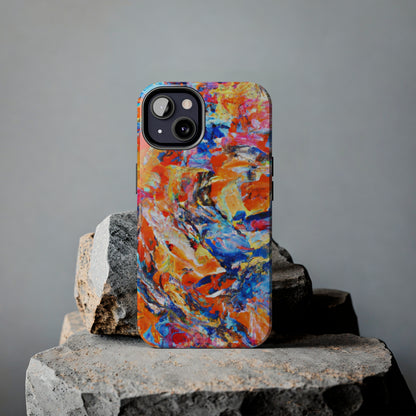 Tough Apple iPhone Case Ft. Abstract Blue and Orange