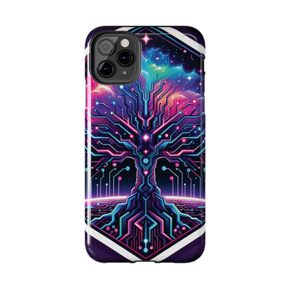 ToughDrop Apple iPhone Case Ft. Cyberpunk Nebula Tree